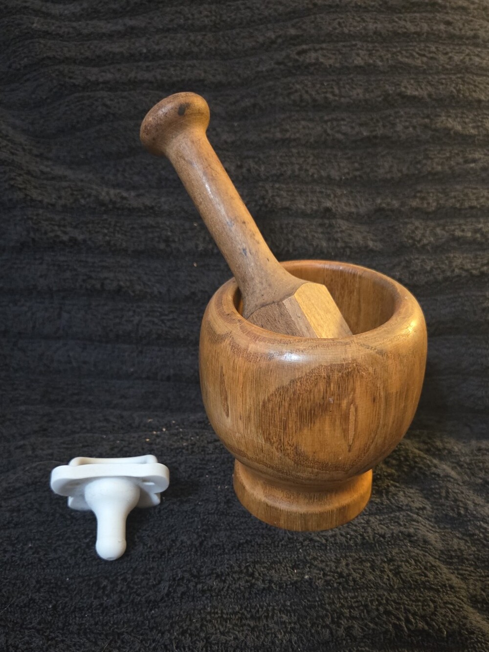 Primative Hand Hewn Mortar And Pestle